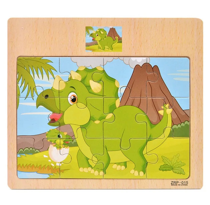 12-piece wooden puzzle for children 