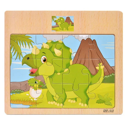 12-piece wooden puzzle for children 