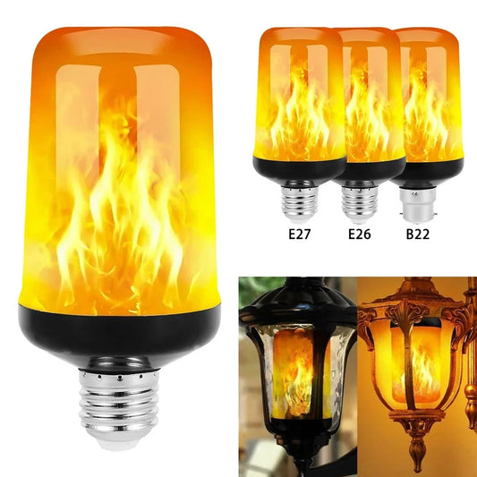 B22 E27 LED Flame Effect Ambient Light Bulbs