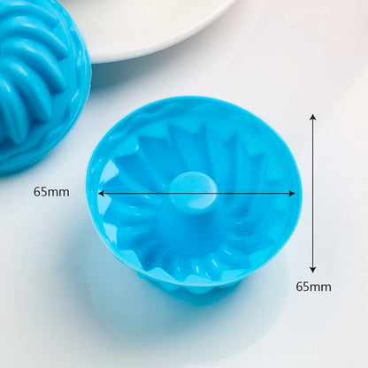 Set of 12 small silicone cupcake molds 