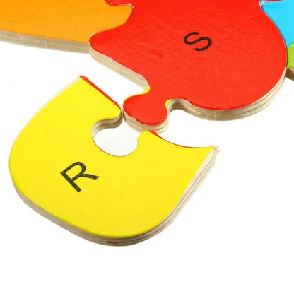 Wooden animal puzzle alphabet letters 