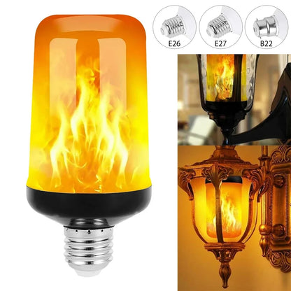 B22 E27 LED Flame Effect Ambient Light Bulbs