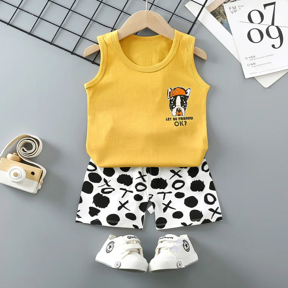 Baby casual summer shorts/tank top sets 