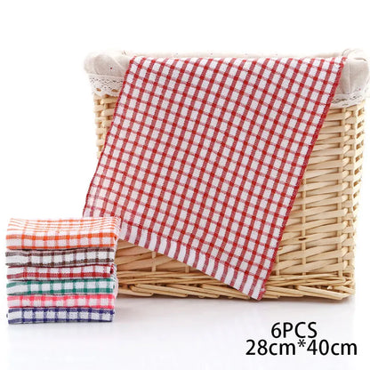 Set of 6 cotton kitchen towels 