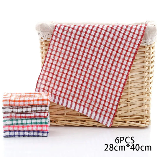 Set of 6 cotton kitchen towels 