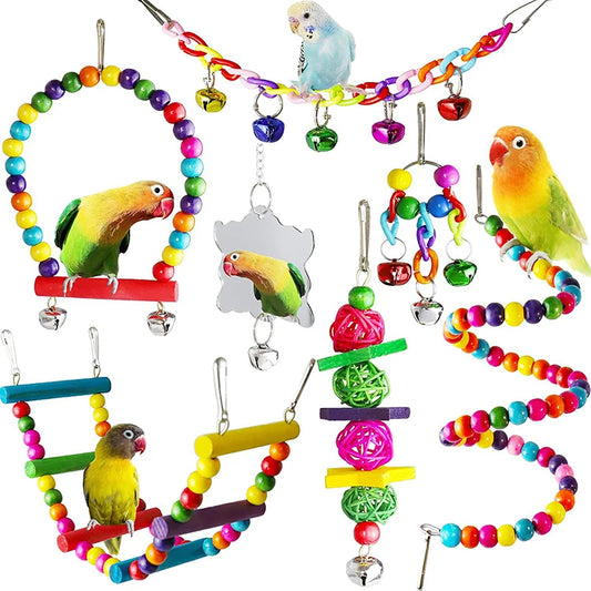 Lot de 7 Jouets pour Perroquets