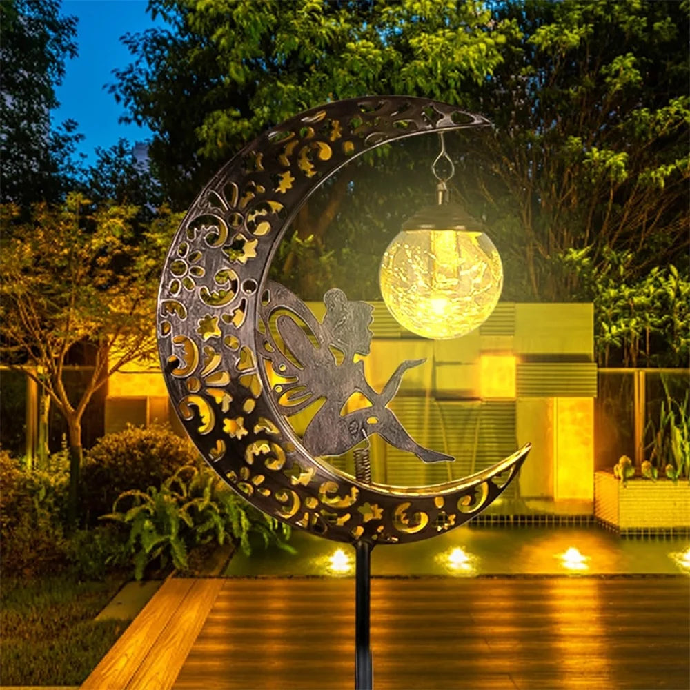 Solar Moon Fairy Light Stake 