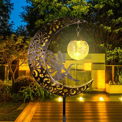 Solar Moon Fairy Light Stake 