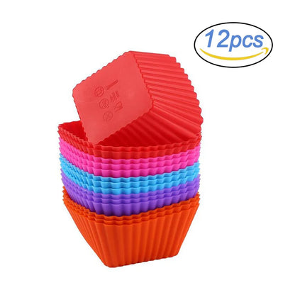 Set of 12 small silicone molds 