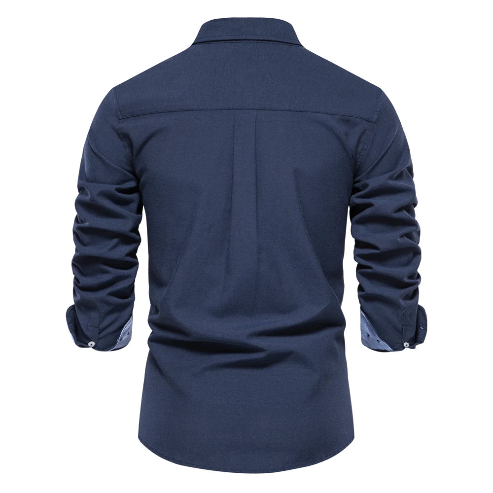 Long-sleeved cotton shirt 
