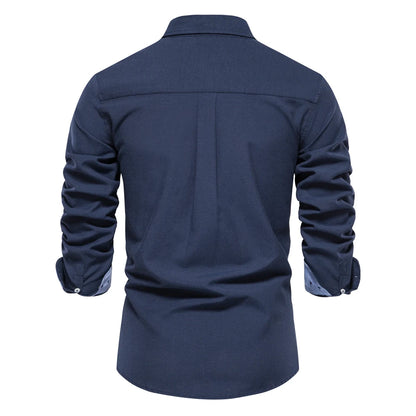 Long-sleeved cotton shirt 