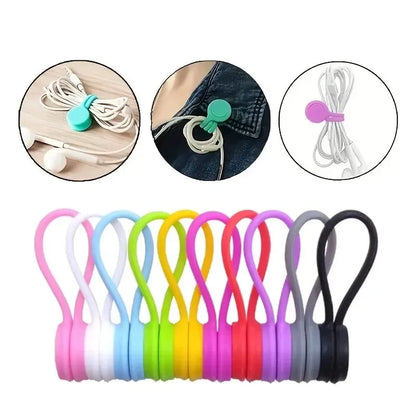 Reusable magnetic cable ties 