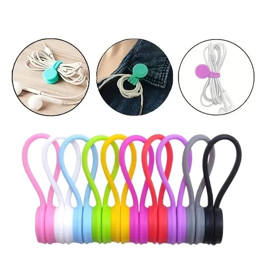 Reusable magnetic cable ties 