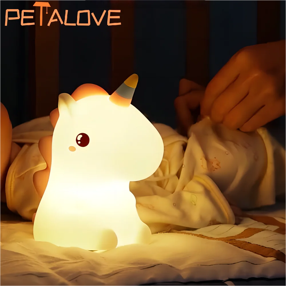 Rechargeable LED night light in the shape of animals, clouds, stars,... 