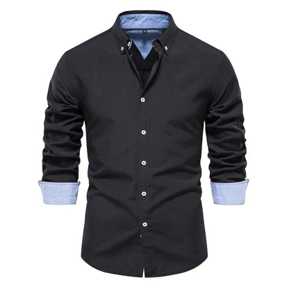 Long-sleeved cotton shirt 