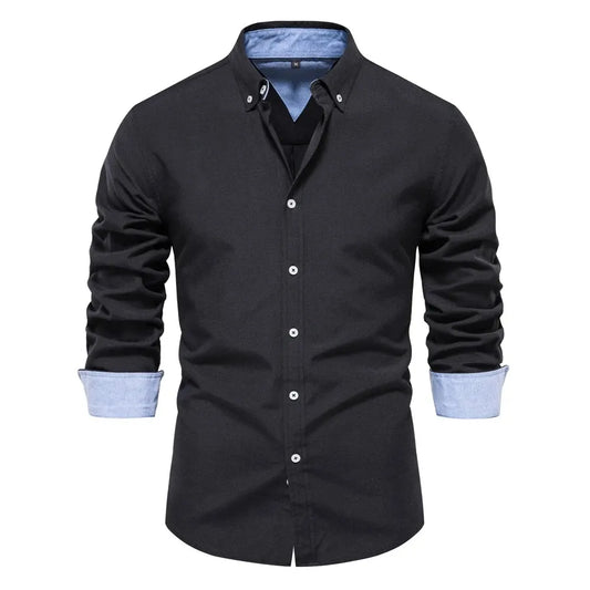 Long-sleeved cotton shirt 