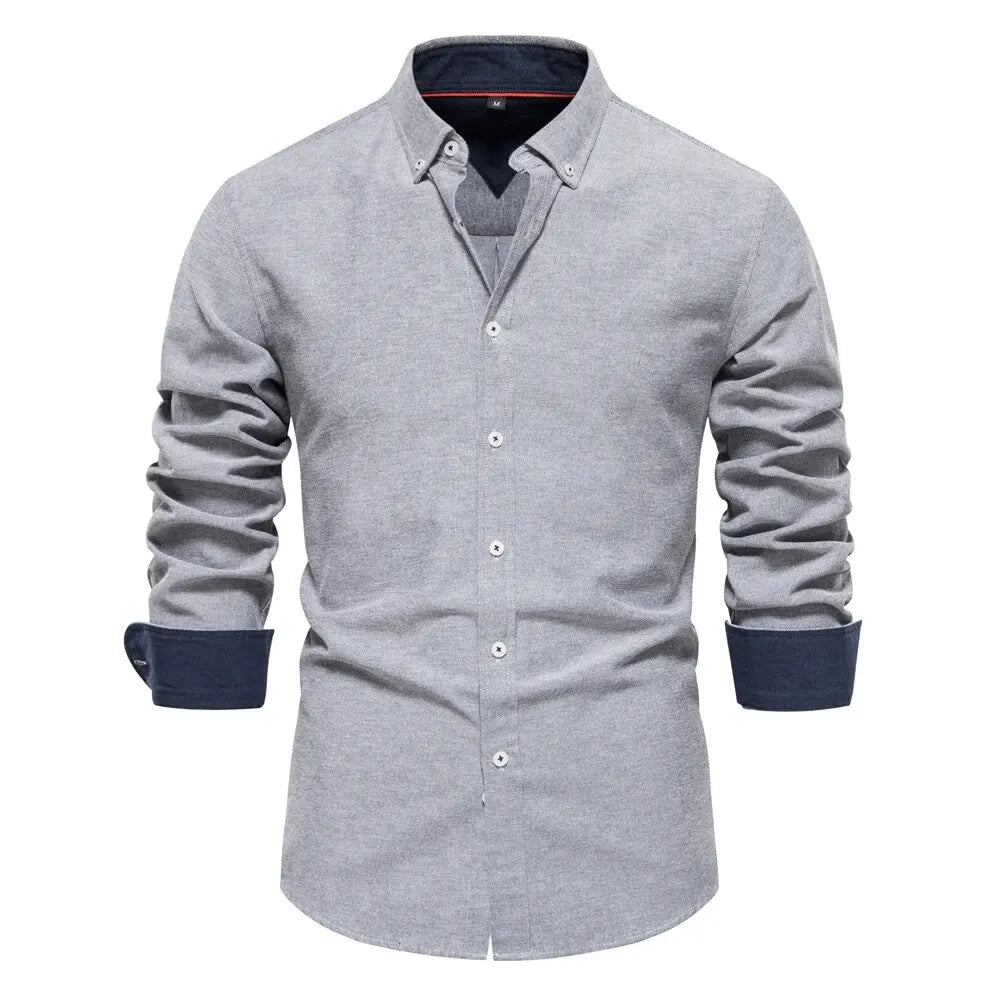 Long-sleeved cotton shirt 