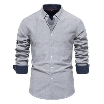 Long-sleeved cotton shirt 