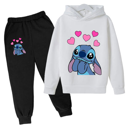 Ensemble Sweat à Capuche et Pantalon Stitch (divers coloris)