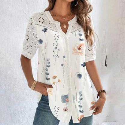Elegant short sleeve shirt for women