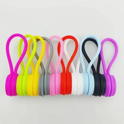 Reusable magnetic cable ties 
