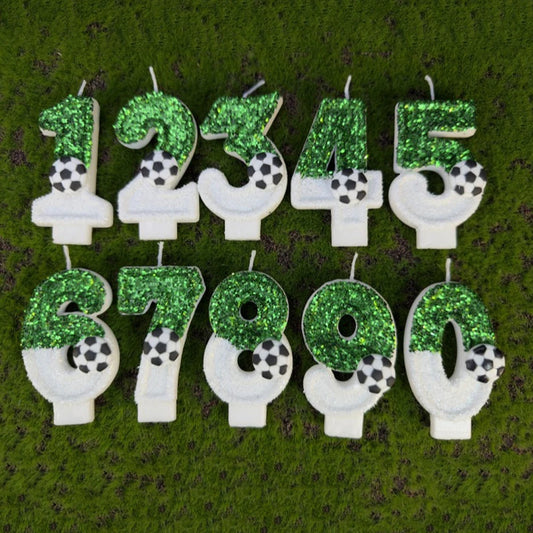 Football birthday candles 