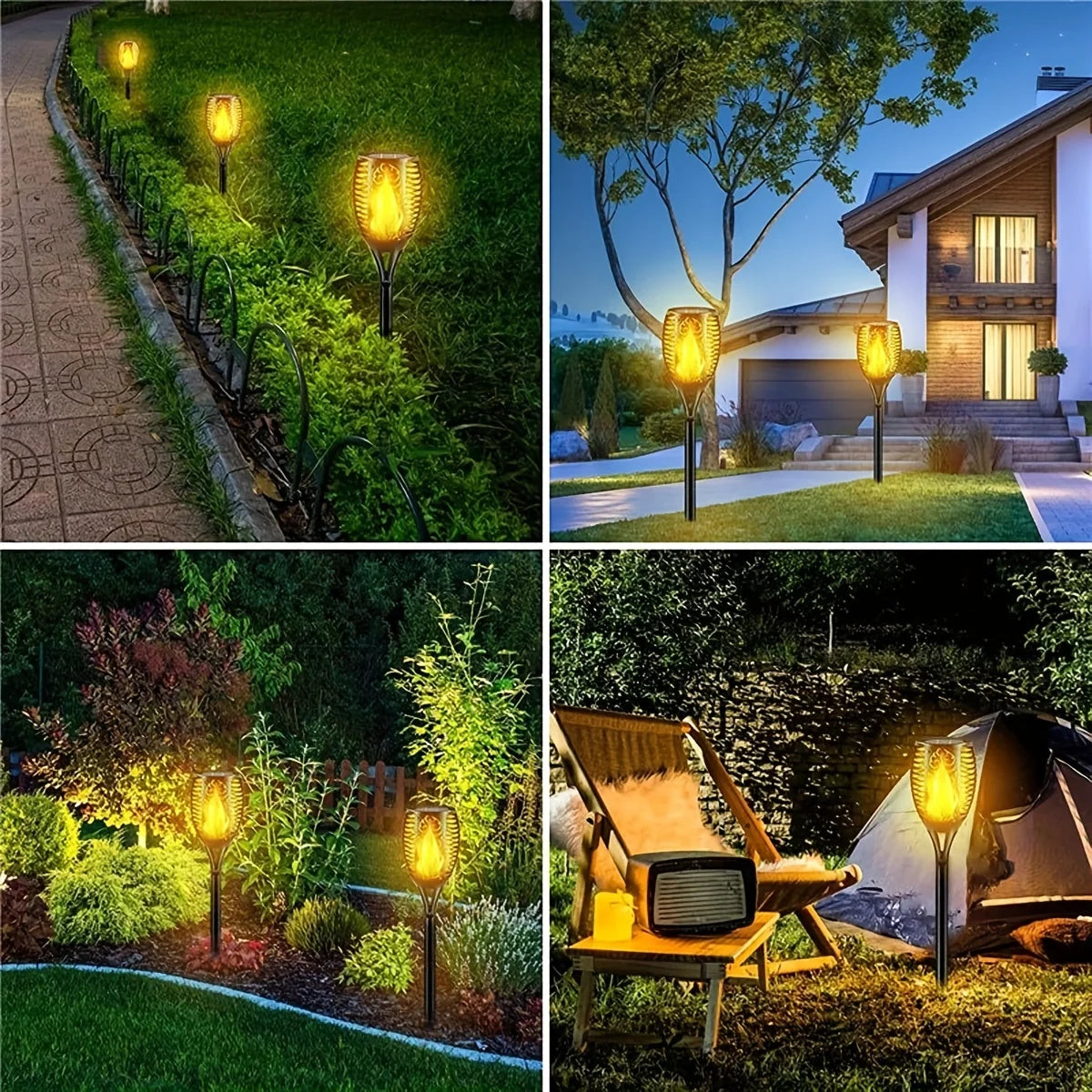 LED solar flame imitation lamp