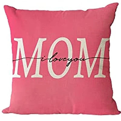 Taie de coussin en lin " bonne fête des mères", "merci maman"