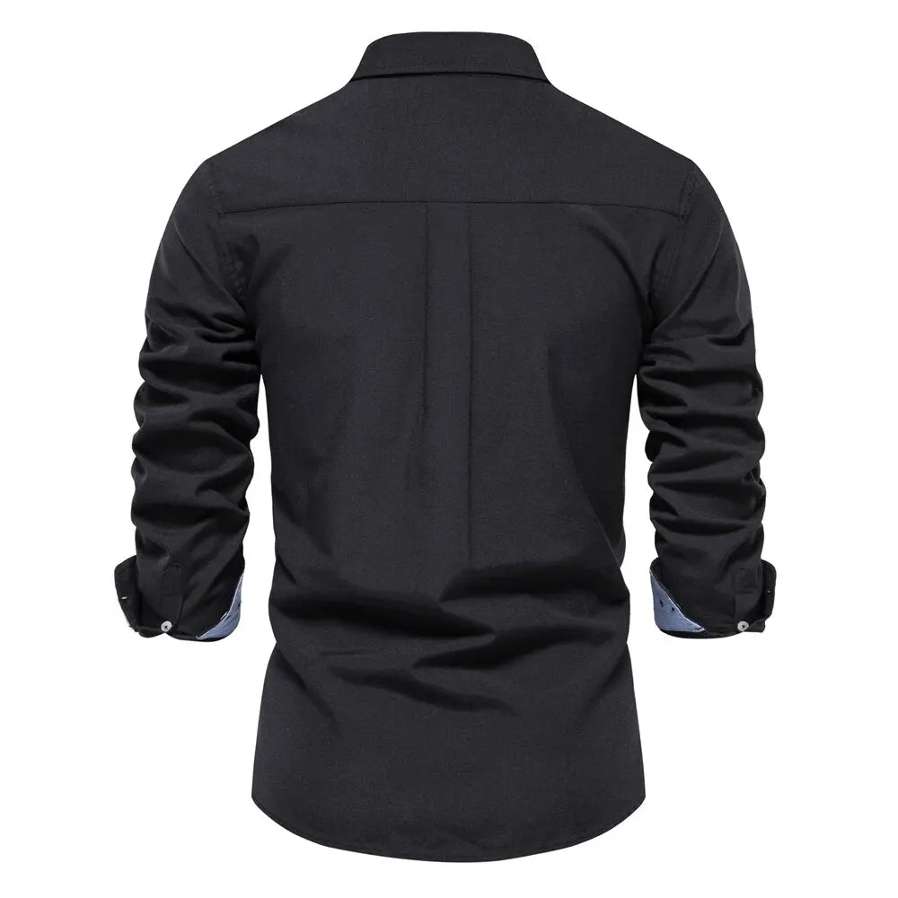 Long-sleeved cotton shirt 