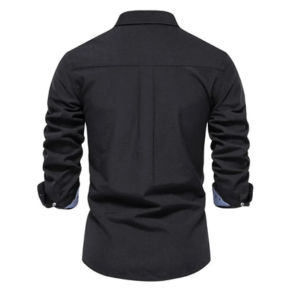 Long-sleeved cotton shirt 