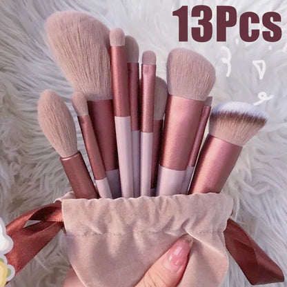 Ensemble de 13 Pinceaux de Maquillage tout doux