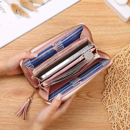 Women's PU Leather Long Wallet