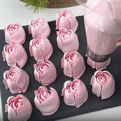 Buses de Décoration de Gâteau en acier inoxydable, Motif Fleur
