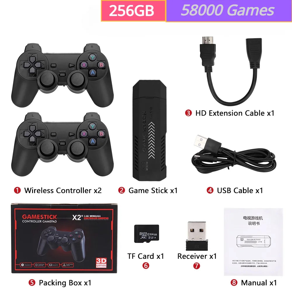 Retro gaming video game console with 58,000 games 