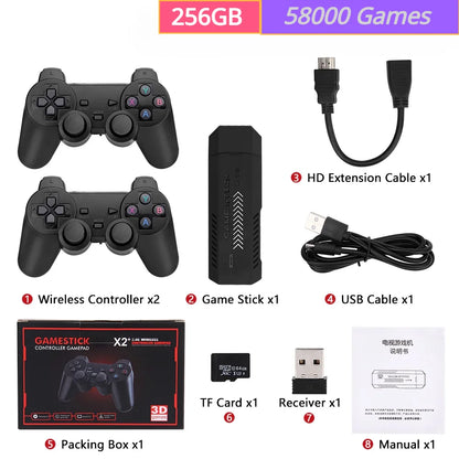 Retro gaming video game console with 58,000 games 