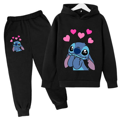 Ensemble Sweat à Capuche et Pantalon Stitch (divers coloris)