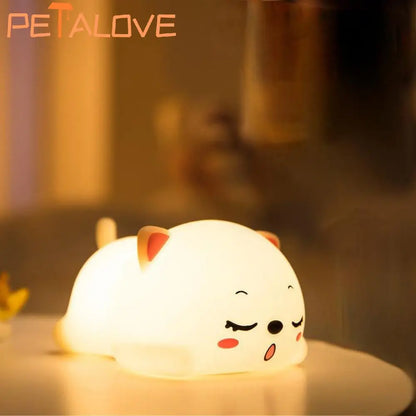 Rechargeable LED night light in the shape of animals, clouds, stars,... 