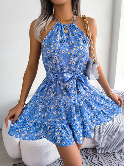 Floral halter dress