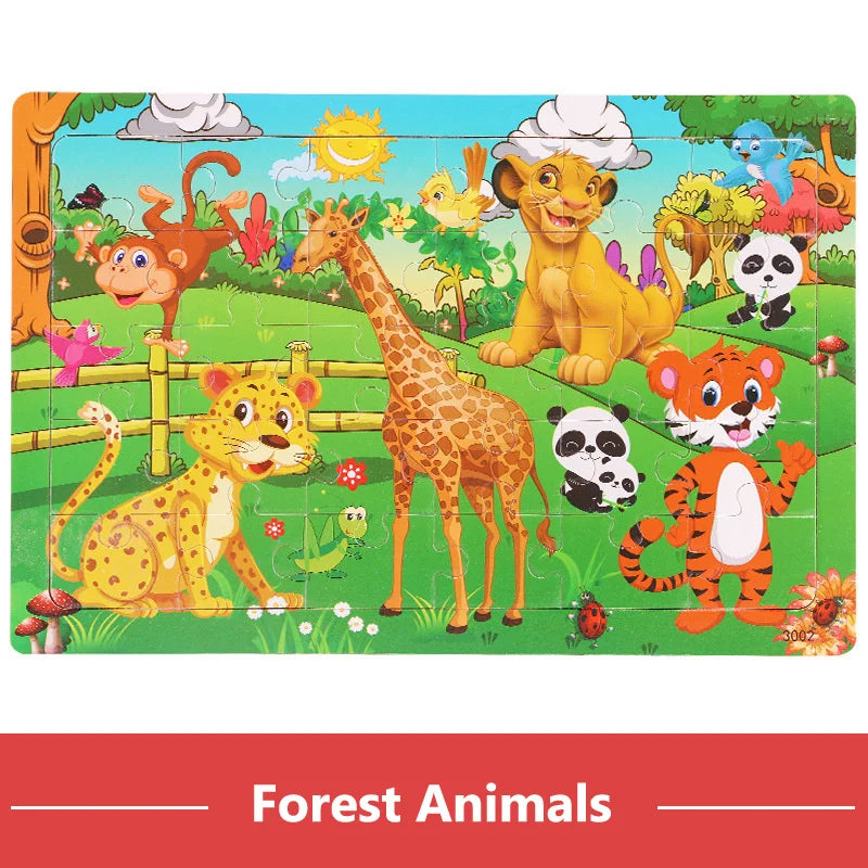 Puzzles en Bois 12 ou 30 Pièces pour Enfant