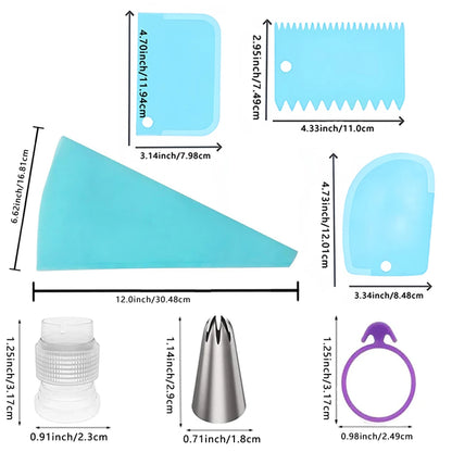 Kit de Décoration de Gâteaux: poches à douille et embouts (15 pièces)