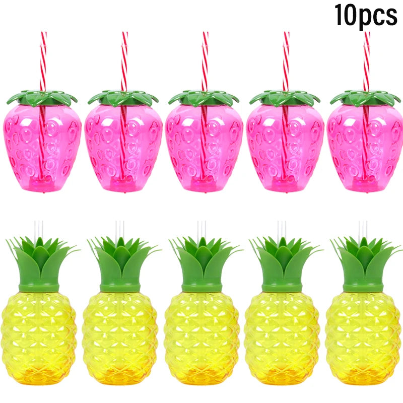 Gobelets hawaïen Ananas Noix de coco Fraise