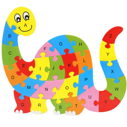 Wooden animal puzzle alphabet letters 