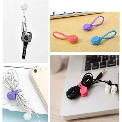 Reusable magnetic cable ties 