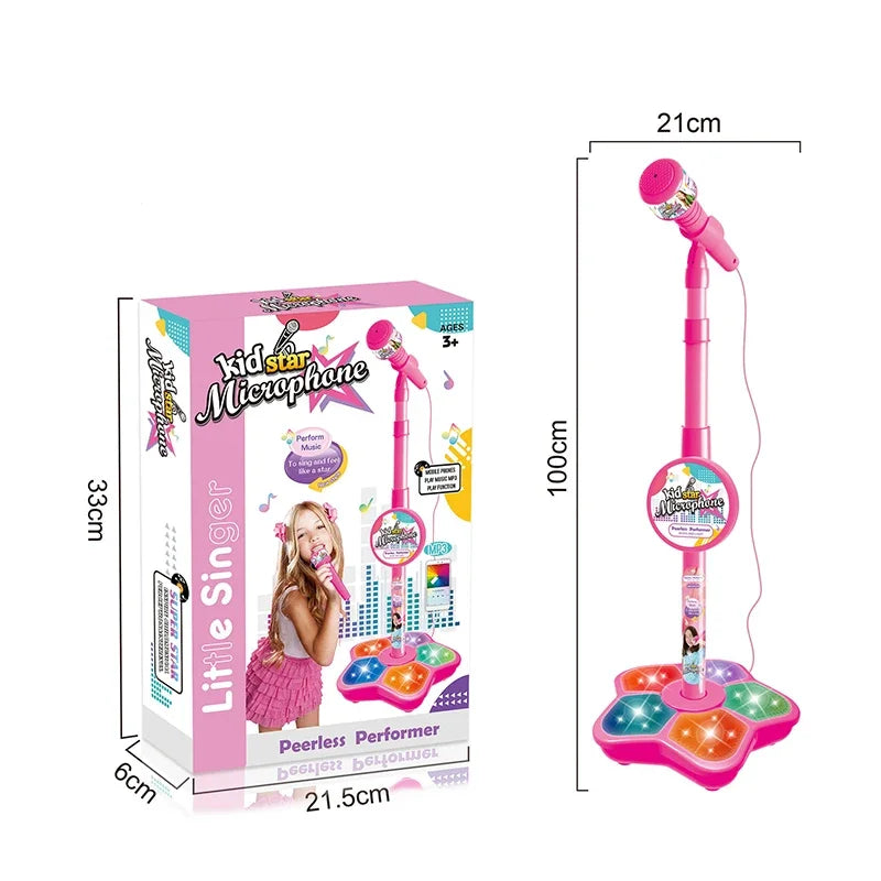 Karaoke Microphone with Stand for Kids 