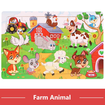 Puzzles en Bois 12 ou 30 Pièces pour Enfant