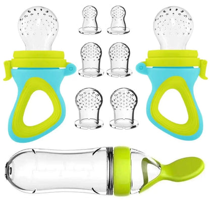 Biberon d'Entrainement et Sucettes à presser en silicone pour Bébés