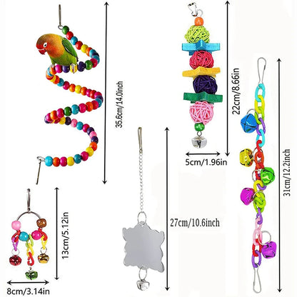 Lot de 7 Jouets pour Perroquets