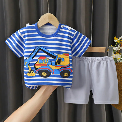 Baby casual summer shorts/tank top sets 
