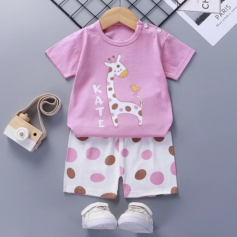 Baby casual summer shorts/tank top sets 