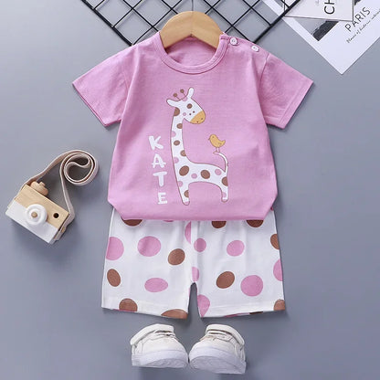 Baby casual summer shorts/tank top sets 